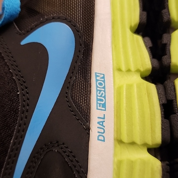 Nike Dual Fusion ST2 Running Shoes Black & Blue #454240-018 Women's size 9 - Picture 5 of 14